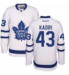 Men's Reebok Toronto Maple Leafs #43 Nazem Kadri Authentic White Away NHL Jersey