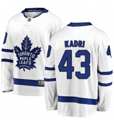 Men's Toronto Maple Leafs #43 Nazem Kadri Fanatics Branded White Away Breakaway NHL Jersey