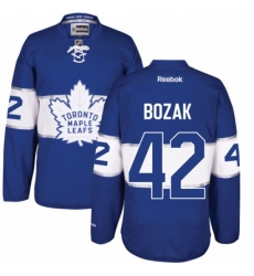 Men's Reebok Toronto Maple Leafs #42 Tyler Bozak Premier Royal Blue 2017 Centennial Classic NHL Jersey