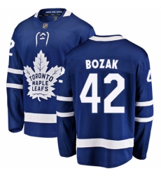Men's Toronto Maple Leafs #42 Tyler Bozak Fanatics Branded Royal Blue Home Breakaway NHL Jersey