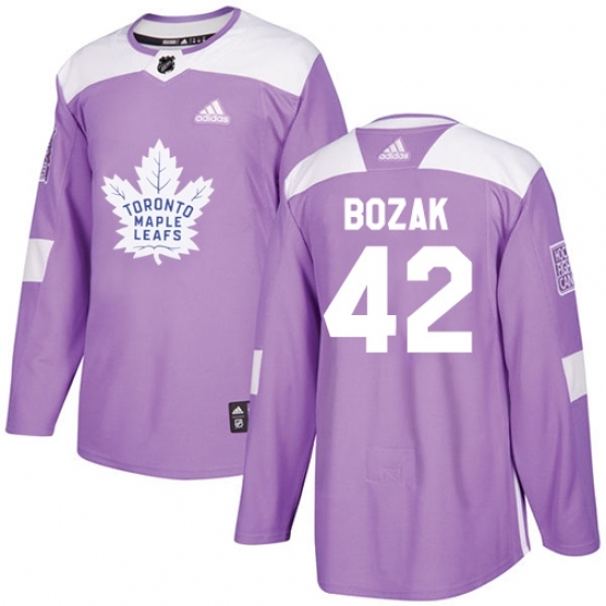Youth Adidas Toronto Maple Leafs #42 Tyler Bozak Authentic Purple Fights Cancer Practice NHL Jersey Youth Adidas Toronto Maple Leafs #42 Tyler Bozak Authentic Purple Fights Cancer Practice NHL Jersey