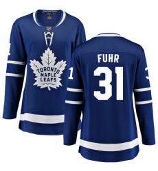 Women's Toronto Maple Leafs #31 Grant Fuhr Fanatics Branded Royal Blue Home Breakaway NHL Jersey