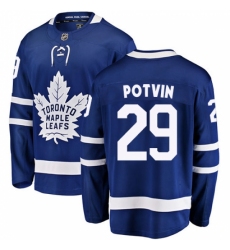 Men's Toronto Maple Leafs #29 Felix Potvin Fanatics Branded Royal Blue Home Breakaway NHL Jersey