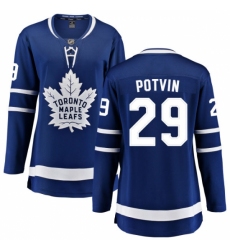 Women's Toronto Maple Leafs #29 Felix Potvin Fanatics Branded Royal Blue Home Breakaway NHL Jersey