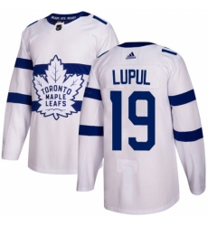 Men's Adidas Toronto Maple Leafs #19 Joffrey Lupul Authentic White 2018 Stadium Series NHL Jersey