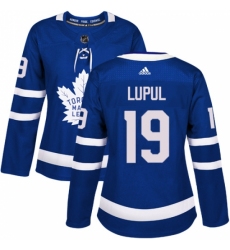 Women's Adidas Toronto Maple Leafs #19 Joffrey Lupul Authentic Royal Blue Home NHL Jersey