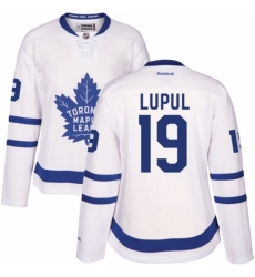 Women's Reebok Toronto Maple Leafs #19 Joffrey Lupul Authentic White Away NHL Jersey