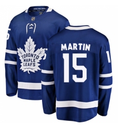 Men's Toronto Maple Leafs #15 Matt Martin Fanatics Branded Royal Blue Home Breakaway NHL Jersey