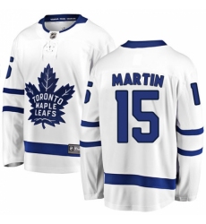 Men's Toronto Maple Leafs #15 Matt Martin Fanatics Branded White Away Breakaway NHL Jersey