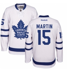 Women's Reebok Toronto Maple Leafs #15 Matt Martin Authentic White Away NHL Jersey