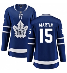Women's Toronto Maple Leafs #15 Matt Martin Fanatics Branded Royal Blue Home Breakaway NHL Jersey