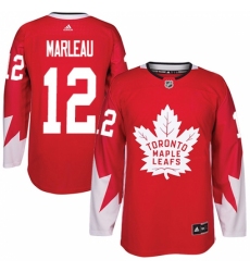 Men's Adidas Toronto Maple Leafs #12 Patrick Marleau Authentic Red Alternate NHL Jersey