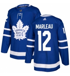 Men's Adidas Toronto Maple Leafs #12 Patrick Marleau Authentic Royal Blue Home NHL Jersey