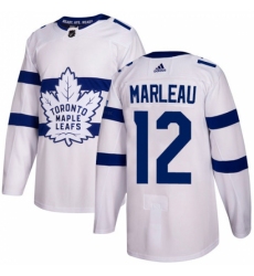 Men's Adidas Toronto Maple Leafs #12 Patrick Marleau Authentic White 2018 Stadium Series NHL Jersey