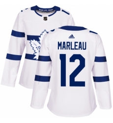 Women's Adidas Toronto Maple Leafs #12 Patrick Marleau Authentic White 2018 Stadium Series NHL Jersey