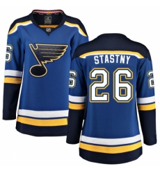 Women's St. Louis Blues #26 Paul Stastny Fanatics Branded Royal Blue Home Breakaway NHL Jersey