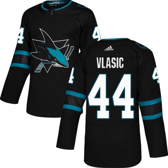 Men's Adidas San Jose Sharks #44 Marc-Edouard Vlasic Premier Black Alternate NHL Jersey Men's Adidas San Jose Sharks #44 Marc-Edouard Vlasic Premier Black Alternate NHL Jersey