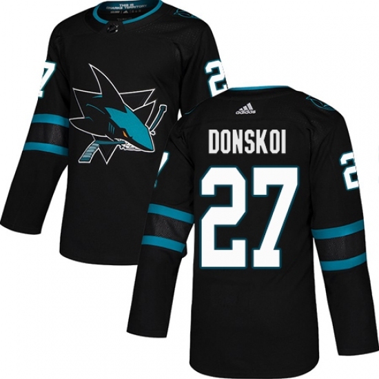 Youth Adidas San Jose Sharks #27 Joonas Donskoi Premier Black Alternate NHL Jersey Youth Adidas San Jose Sharks #27 Joonas Donskoi Premier Black Alternate NHL Jersey