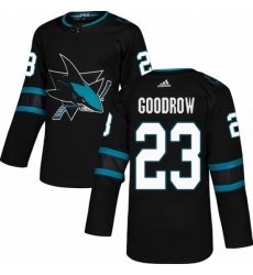 Men's Adidas San Jose Sharks #23 Barclay Goodrow Premier Black Alternate NHL Jersey
