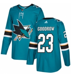 Youth Adidas San Jose Sharks #23 Barclay Goodrow Authentic Teal Green Home NHL Jersey Youth Adidas San Jose Sharks #23 Barclay Goodrow Authentic Teal Green Home NHL Jersey