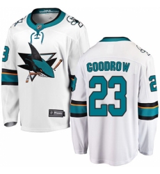 Youth San Jose Sharks #23 Barclay Goodrow Fanatics Branded White Away Breakaway NHL Jersey Youth San Jose Sharks #23 Barclay Goodrow Fanatics Branded White Away Breakaway NHL Jersey
