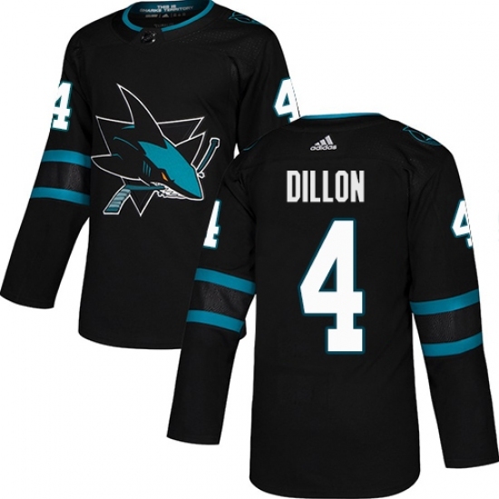 Men's Adidas San Jose Sharks #4 Brenden Dillon Premier Black Alternate NHL Jersey Men's Adidas San Jose Sharks #4 Brenden Dillon Premier Black Alternate NHL Jersey