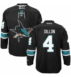 Men's Reebok San Jose Sharks #4 Brenden Dillon Premier Black Third NHL Jersey