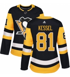 Women's Adidas Pittsburgh Penguins #81 Phil Kessel Authentic Black Home NHL Jersey
