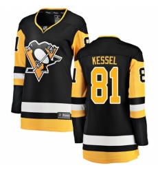 Women's Pittsburgh Penguins #81 Phil Kessel Fanatics Branded Black Home Breakaway NHL Jersey