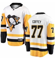 Men's Pittsburgh Penguins #77 Paul Coffey Fanatics Branded White Away Breakaway NHL Jersey