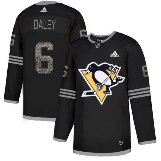 Men's Adidas Pittsburgh Penguins #6 Trevor Daley Black Authentic Classic Stitched NHL Jersey Men's Adidas Pittsburgh Penguins #6 Trevor Daley Black Authentic Classic Stitched NHL Jersey