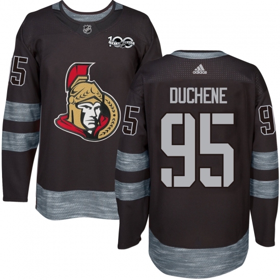 Men's Adidas Ottawa Senators #95 Matt Duchene Authentic Black 1917-2017 100th Anniversary NHL Jersey Men's Adidas Ottawa Senators #95 Matt Duchene Authentic Black 1917-2017 100th Anniversary NHL Jersey
