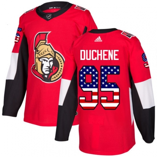 Men's Adidas Ottawa Senators #95 Matt Duchene Authentic Red USA Flag Fashion NHL Jersey Men's Adidas Ottawa Senators #95 Matt Duchene Authentic Red USA Flag Fashion NHL Jersey