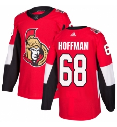 Men's Adidas Ottawa Senators #68 Mike Hoffman Authentic Red Home NHL Jersey