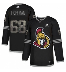 Men's Adidas Ottawa Senators #68 Mike Hoffman Black Authentic Classic Stitched NHL Jersey