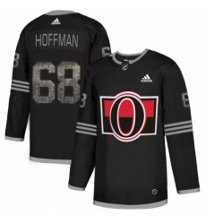 Men's Adidas Ottawa Senators #68 Mike Hoffman Black_1 Authentic Classic Stitched NHL Jersey