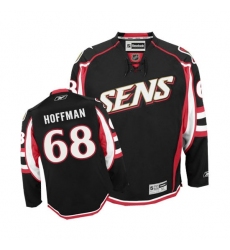 Men's Reebok Ottawa Senators #68 Mike Hoffman Authentic Black Third NHL Jersey