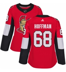 Women's Adidas Ottawa Senators #68 Mike Hoffman Authentic Red Home NHL Jersey