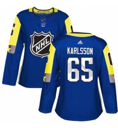 Women's Adidas Ottawa Senators #65 Erik Karlsson Authentic Royal Blue 2018 All-Star Atlantic Division NHL Jersey