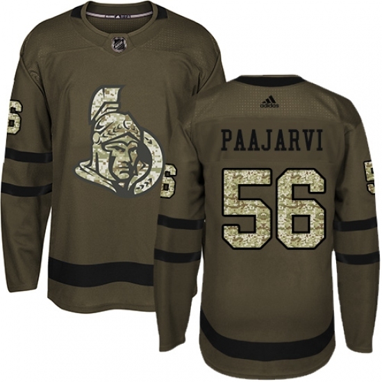 Men's Adidas Ottawa Senators #56 Magnus Paajarvi Authentic Green Salute to Service NHL Jersey Men's Adidas Ottawa Senators #56 Magnus Paajarvi Authentic Green Salute to Service NHL Jersey