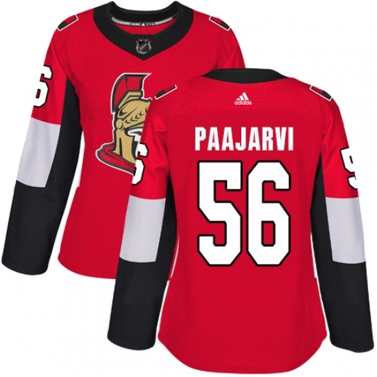 Women's Adidas Ottawa Senators #56 Magnus Paajarvi Premier Red Home NHL Jersey Women's Adidas Ottawa Senators #56 Magnus Paajarvi Premier Red Home NHL Jersey