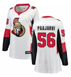 Women's Ottawa Senators #56 Magnus Paajarvi Fanatics Branded White Away Breakaway NHL Jersey Women's Ottawa Senators #56 Magnus Paajarvi Fanatics Branded White Away Breakaway NHL Jersey