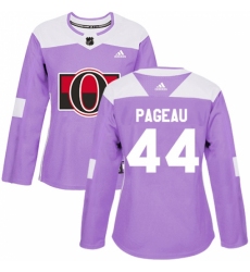 Women's Adidas Ottawa Senators #44 Jean-Gabriel Pageau Authentic Purple Fights Cancer Practice NHL Jersey