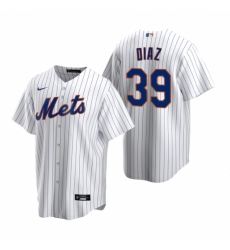 Men's Nike New York Mets #39 Edwin Diaz White 2020 Home Stitched Baseball Jersey