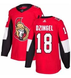 Men's Adidas Ottawa Senators #18 Ryan Dzingel Authentic Red Home NHL Jersey