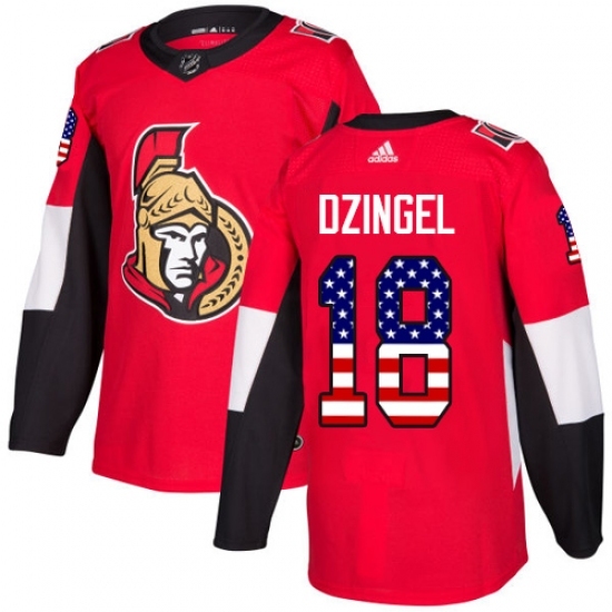 Men's Adidas Ottawa Senators #18 Ryan Dzingel Authentic Red USA Flag Fashion NHL Jersey Men's Adidas Ottawa Senators #18 Ryan Dzingel Authentic Red USA Flag Fashion NHL Jersey