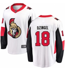 Men's Ottawa Senators #18 Ryan Dzingel Fanatics Branded White Away Breakaway NHL Jersey