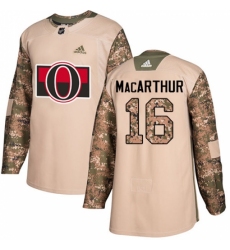 Men's Adidas Ottawa Senators #16 Clarke MacArthur Authentic Camo Veterans Day Practice NHL Jersey