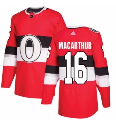 Men's Adidas Ottawa Senators #16 Clarke MacArthur Authentic Red 2017 100 Classic NHL Jersey