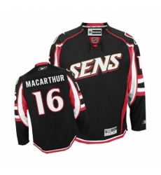 Men's Reebok Ottawa Senators #16 Clarke MacArthur Authentic Black Third NHL Jersey